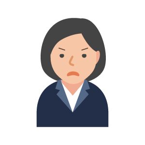 スーツ姿の女性 怒り顔 E Bizillust イービズイラスト システム開発業務に使えるイラスト素材